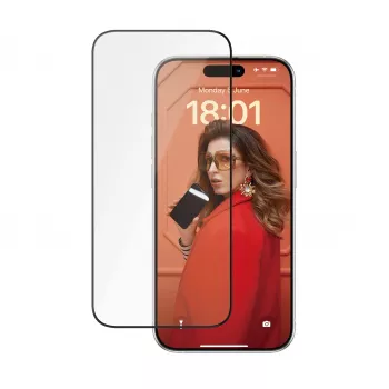 PanzerGlass ® Protector de pantalla cerámico iPhone 15 Pro | Ajuste ultra ancho con EasyAligner