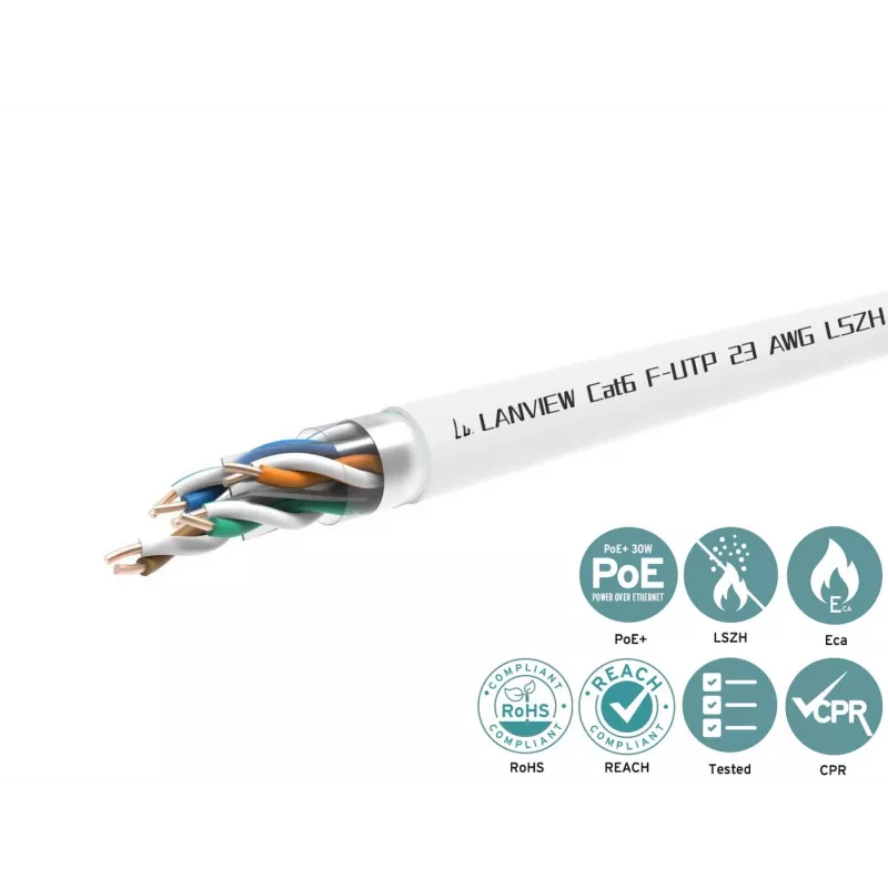 Cable de red Lanview LVN122113 Blanco 305 m Cat6 F/UTP (FTP)