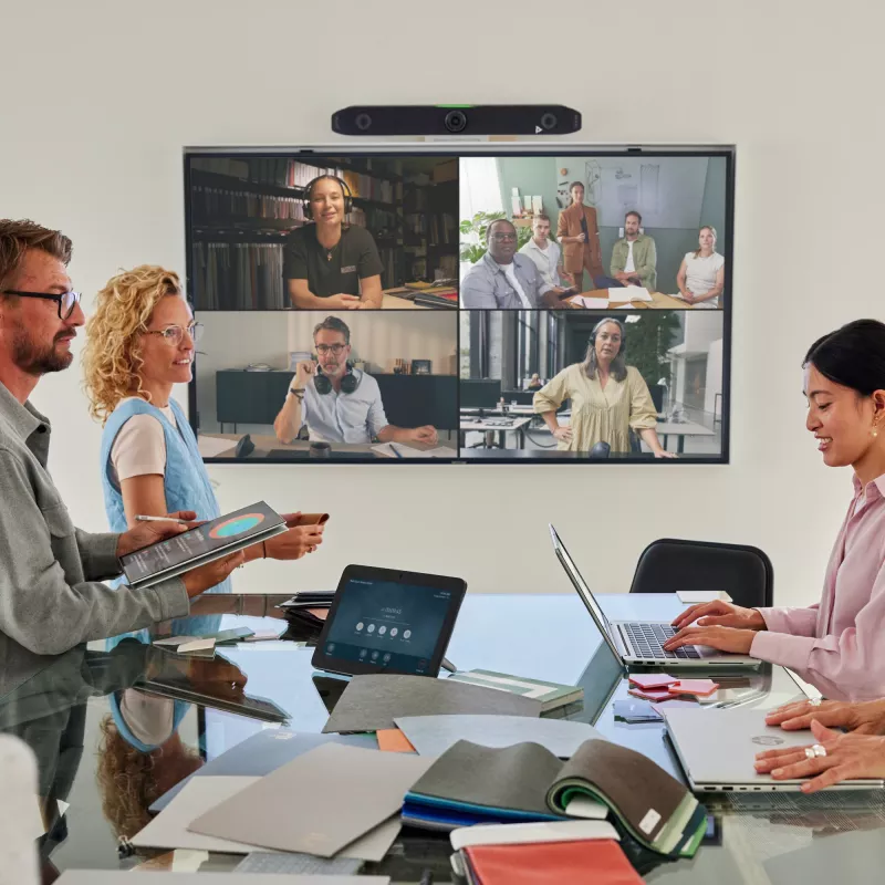 HP Poly Studio X52 barra de vídeo todo en uno, sistema de videoconferencia en grupo, 4K Ultra HD, 30 fps, 95°, 5x, Android
