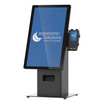 Set de kiosco Ergonomic Solutions SpacePole Mini Kiosk Countertop negro metal