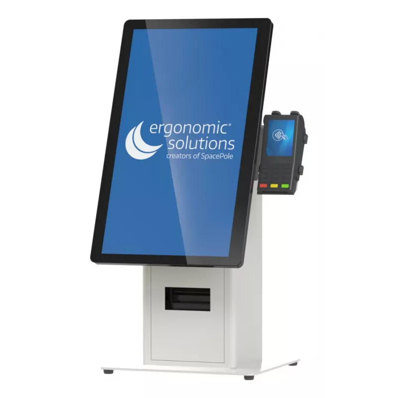 Set de kiosco Ergonomic Solutions SpacePole Mini Kiosk Countertop negro metal