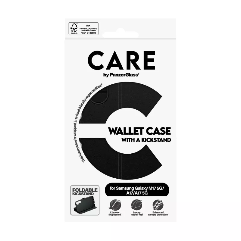 Funda cartera con soporte PanzerGlass CARE™ by ® Samsung Galaxy M17 5G | A17 | A17 5G