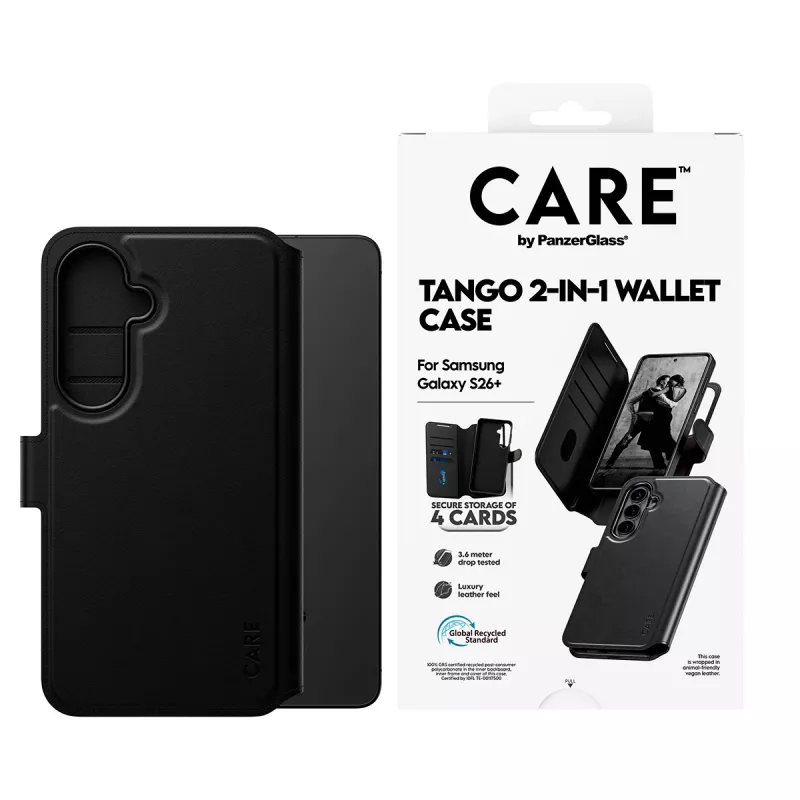 Funda cartera 2 en 1 con Qi PanzerGlass CARE™ by ® Tango Samsung Galaxy S26+