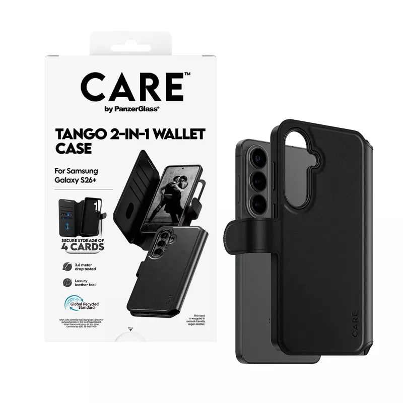 Funda cartera 2 en 1 con Qi PanzerGlass CARE™ by ® Tango Samsung Galaxy S26+