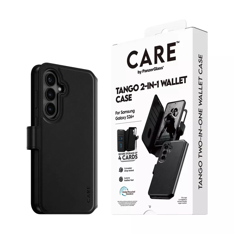 Funda cartera 2 en 1 con Qi PanzerGlass CARE™ by ® Tango Samsung Galaxy S26+