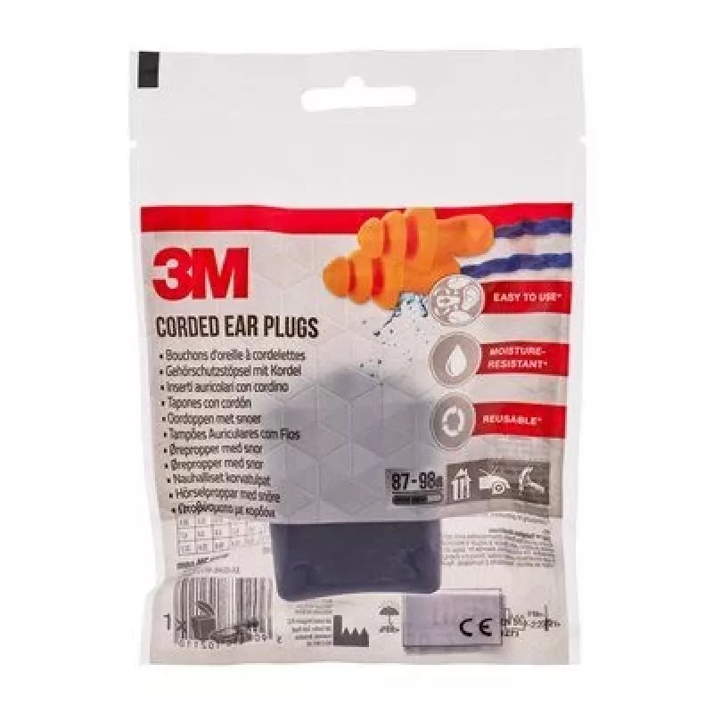Tapones para los oídos reutilizables 3M 1271C1 naranja 2 uds.