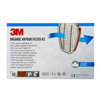 3M 6055 A2 Filtro para vapores orgánicos, 1 par