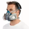 Semimáscara con purificación de aire 3M 6502QLPRO — Semimáscara, azul/gris, cierre rápido
