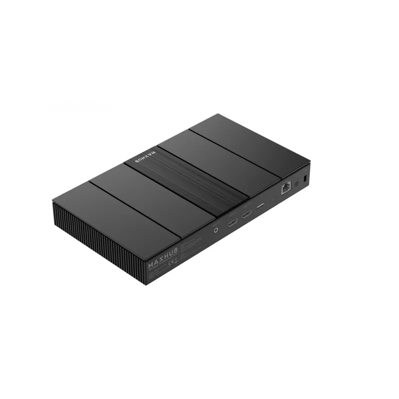 MAXHUB WB05 caja de uso compartido de pantalla 4K BYOM, negra, doble banda (2,4 GHz / 5 GHz), cableada e inalámbrica