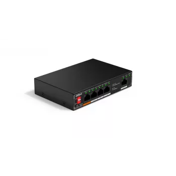 Switch PoE no gestionado Dahua Technology SF1005P — 5x Fast Ethernet (10/100), L2, PoE, 48–57 V, negro
