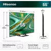 TV Hisense 55E8S 55 pulgadas (139,7 cm) QLED Mini LED 4K Ultra HD Smart TV HomeOS Wi‑Fi gris 400 cd/m²