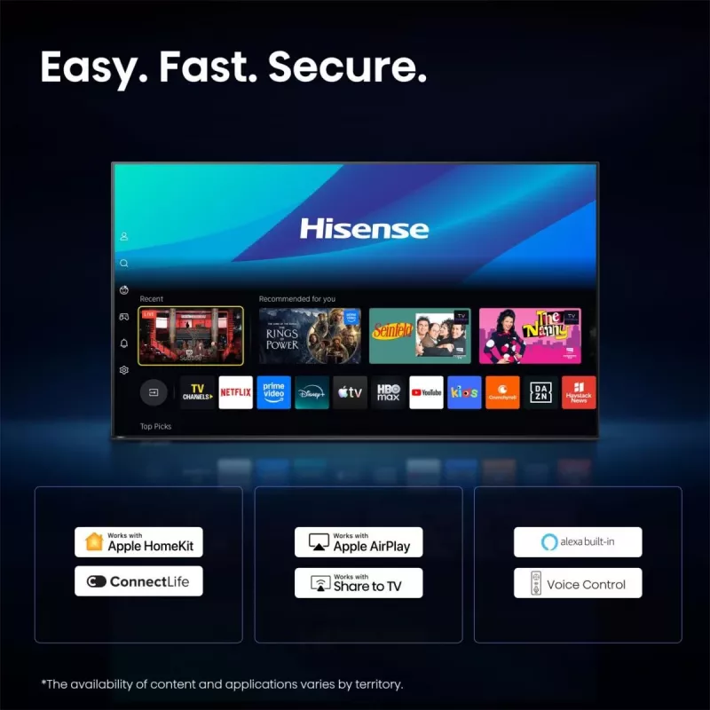 TV Hisense 55E8S 55 pulgadas (139,7 cm) QLED Mini LED 4K Ultra HD Smart TV HomeOS Wi‑Fi gris 400 cd/m²