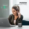 Cargador Ugreen Nexode 100W GaN USB-C USB-A carga rápida 3 puertos
