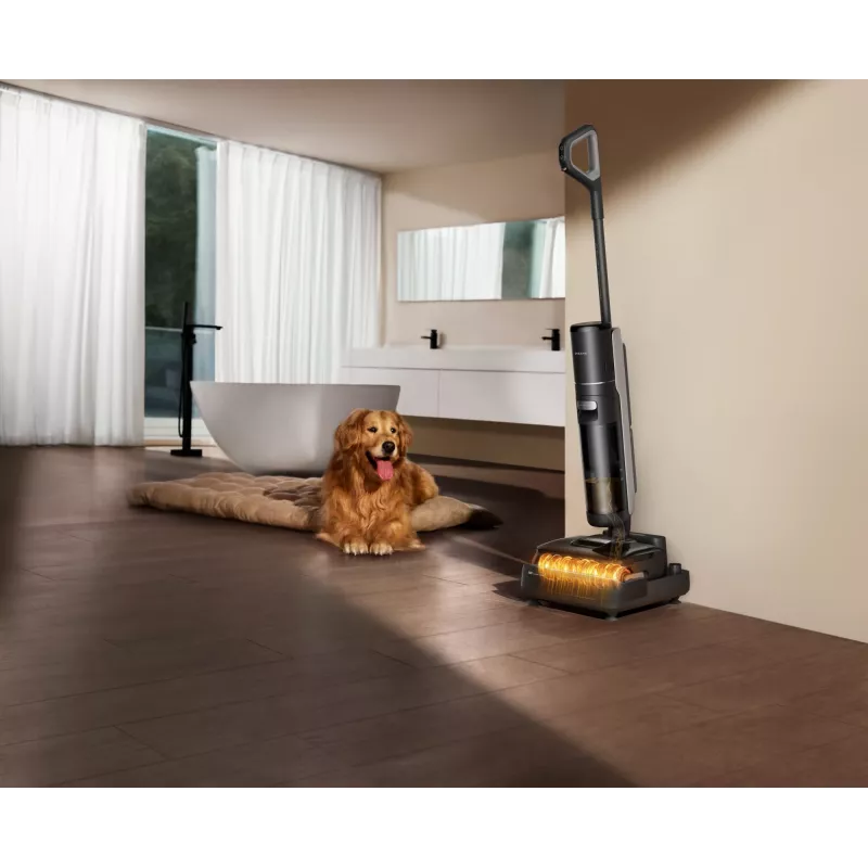 Aspirador con batería 2 en 1 Dreame H15 Mix — aspirador en seco y húmedo con batería y sistema sin bolsa, 400 W, 23.000 Pa, cepillo de triple borde, negro