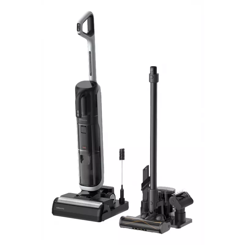Aspirador de palo Dreame H14 Dual batería en seco y húmedo sin bolsa — 18000 Pa de succión, 380 W, 0,35 L, negro