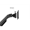 Brazo de gas Multibrackets M VESA para escritorio o pared soporte básico negro pinza/montaje pasante 10 kg