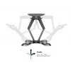 Soporte de pared MULTIBRACKETS M VESA Flexarm Full Motion Dual 400x400 para pantallas de 40–70 inch, 45 kg, negro