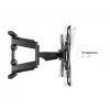 Soporte de pared MULTIBRACKETS M VESA Flexarm Full Motion Dual 400x400 para pantallas de 40–70 inch, 45 kg, negro