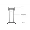 Soporte de suelo motorizado Multibrackets M 60kg negro peso máx. 60kg pantalla mín. 94cm pantalla máx. 2,29m