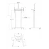 Soporte de suelo motorizado Multibrackets M 60kg negro peso máx. 60kg pantalla mín. 94cm pantalla máx. 2,29m