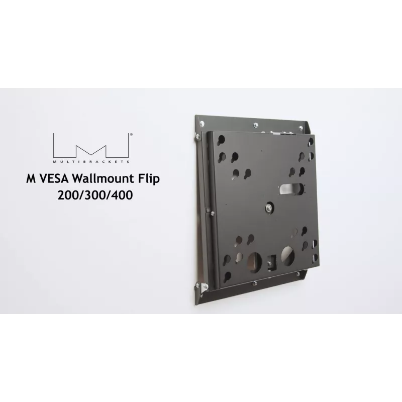 Multibrackets M VESA Wallmount Flip 200/300/400 capacidad de carga máxima 50 kg tamaño mínimo de pantalla 127 cm tamaño máximo de pantalla 2,41 m