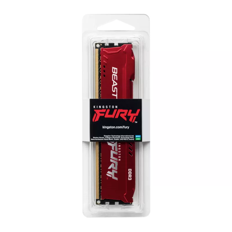 Kingston Technology FURY Beast, 8 GB, 1 X 8 GB, DDR3, 1866 MHz, DIMM de 240 pines, Rojo