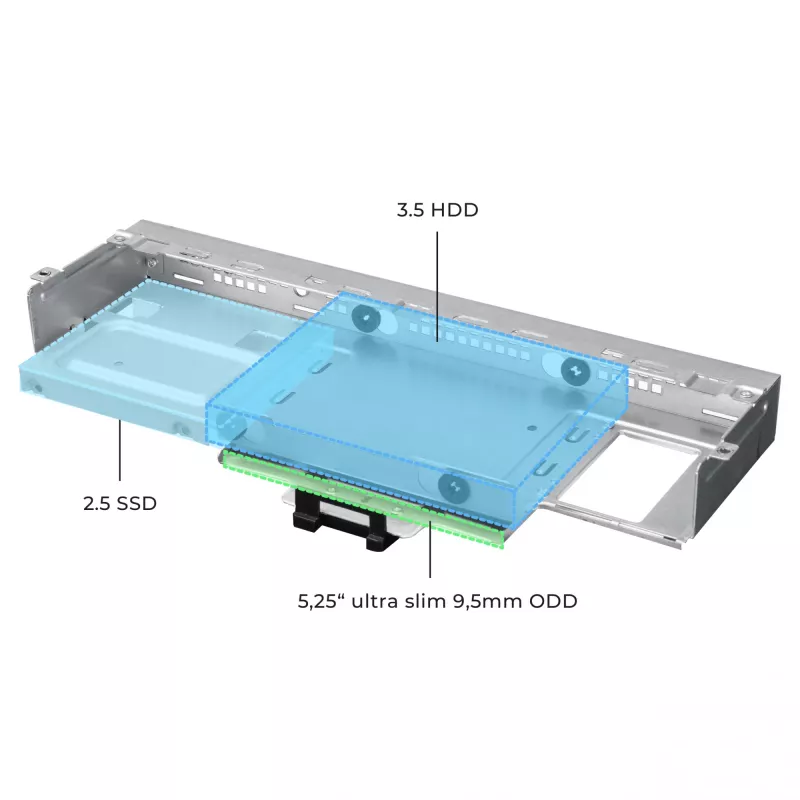 Caja de ordenador CHIEFTEC DT-10B-300 Small Form Factor (SFF) Negra con fuente de alimentación TFX de 300 W