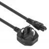 Manhattan Cable de alimentación, conector macho UK de 3 clavijas a conector hembra C5 (trébol/triangular), 1,8 m, 16 A, cable, garantía de por vida