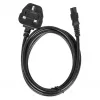 Manhattan Cable de alimentación, conector macho UK de 3 clavijas a conector hembra C5 (trébol/triangular), 1,8 m, 16 A, cable, garantía de por vida