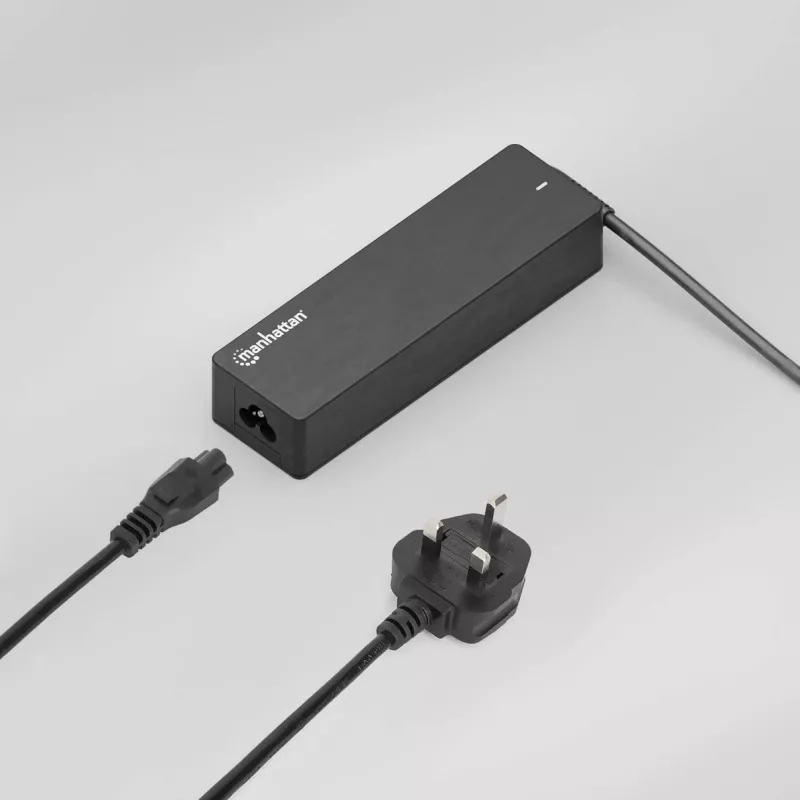 Manhattan Cable de alimentación, conector macho UK de 3 clavijas a conector hembra C5 (trébol/triangular), 1,8 m, 16 A, cable, garantía de por vida