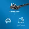 Manhattan Cable de alimentación, conector macho UK de 3 clavijas a conector hembra C5 (trébol/triangular), 1,8 m, 16 A, cable, garantía de por vida