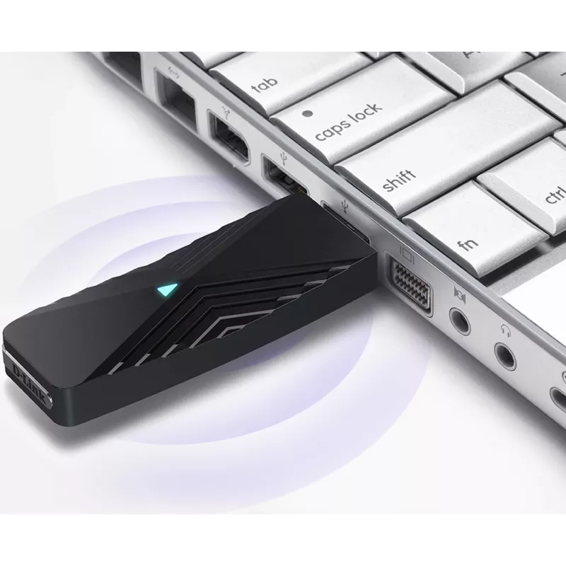 D-Link AX1800 Adaptador USB Wi-Fi, inalámbrico, USB, WLAN, Wi-Fi 6 (802.11ax), 1800 Mbit/s, Negro