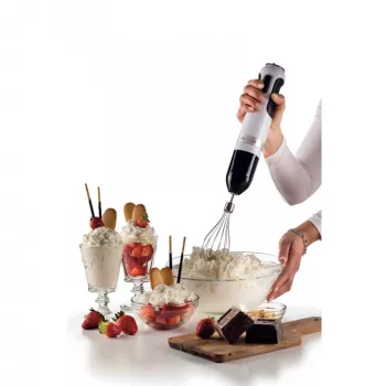 Ariete 602 Moderna Batidora de mano, 1000 W, 10 velocidades + turbo, accesorios incluidos, Blanco