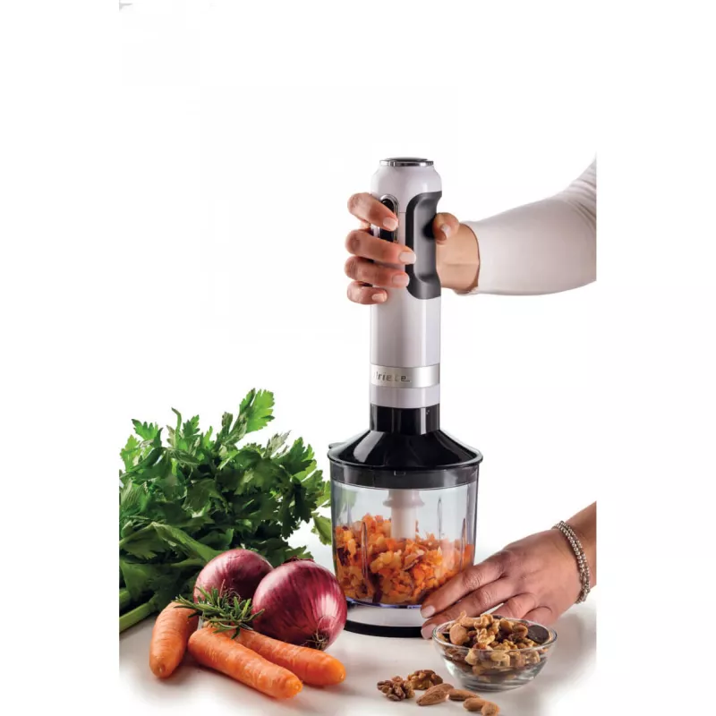 Ariete 602 Moderna Batidora de mano, 1000 W, 10 velocidades + turbo, accesorios incluidos, Blanco