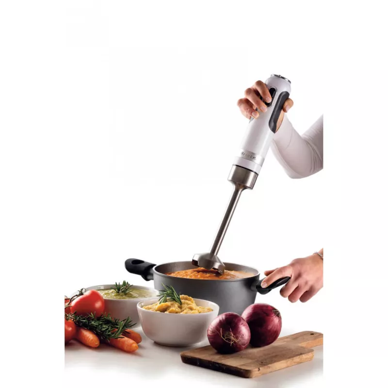 Ariete 602 Moderna Batidora de mano, 1000 W, 10 velocidades + turbo, accesorios incluidos, Blanco