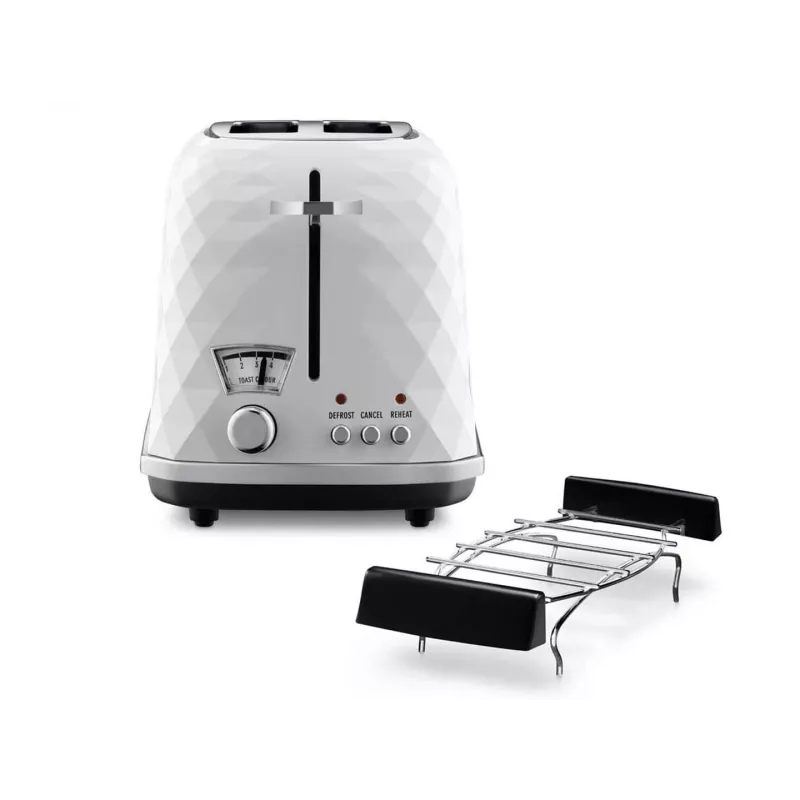 De’Longhi CTJ 2103.W Tostadora 2 rebanadas 900 W Negro, Blanco