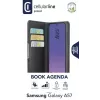Cellularline Book Agenda 2 - Funda estilo libro de piel sintética para Galaxy A57 con cierre magnético, función de soporte y protección RFID/NFC para tarjetas sin contacto.