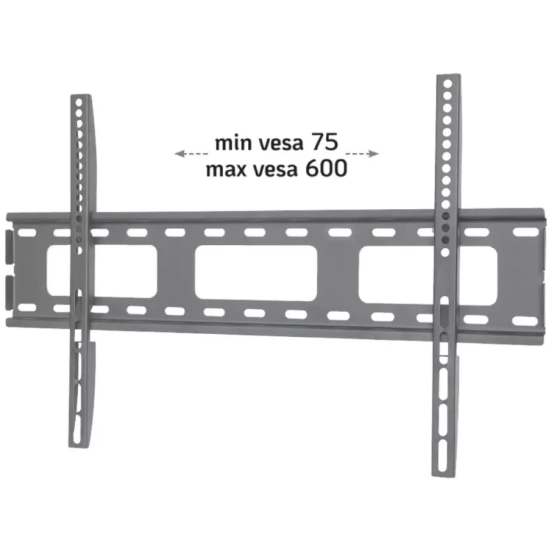 Techly Soporte de pared para TV LED LCD ultra fina 40-65 pulgadas, 101,6 cm (40 pulgadas), 165,1 cm (65 pulgadas), 100 x 100 mm, 600 x 400 mm, Metal, Negro