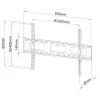 Techly Soporte de pared para TV LED LCD ultra fina 40-65 pulgadas, 101,6 cm (40 pulgadas), 165,1 cm (65 pulgadas), 100 x 100 mm, 600 x 400 mm, Metal, Negro