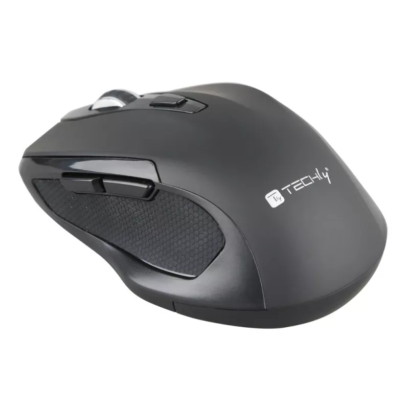 Techly IM 102-WBK Ratón Office Diestro RF Inalámbrico Óptico 1600 DPI