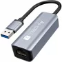 Techly IDATA USB-ETGIGA-AA Estación de acoplamiento/Replicador de puertos para portátil Con cable USB 3.2 Gen 1 (3.1 Gen 1) Type-A Negro, Plata