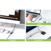 Techly IDATA USB-ETGIGA-AA Estación de acoplamiento/Replicador de puertos para portátil Con cable USB 3.2 Gen 1 (3.1 Gen 1) Type-A Negro, Plata