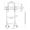 Techly ICA-TR7412 Soporte de TV/Trípode 2,54 m (100 pulgadas) Negro