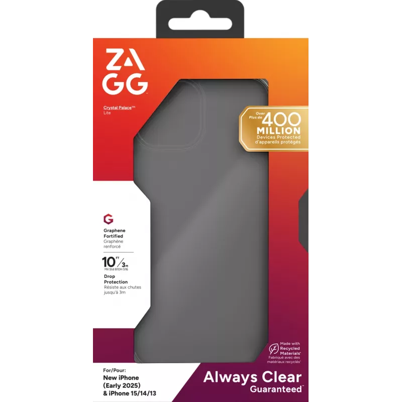 ZAGG Crystal Palace Lite funda Apple iPhone 17e/16e/15/14/13, funda, Apple, iPhone 17e/16e/15/14/13, 15,5 cm (6,1