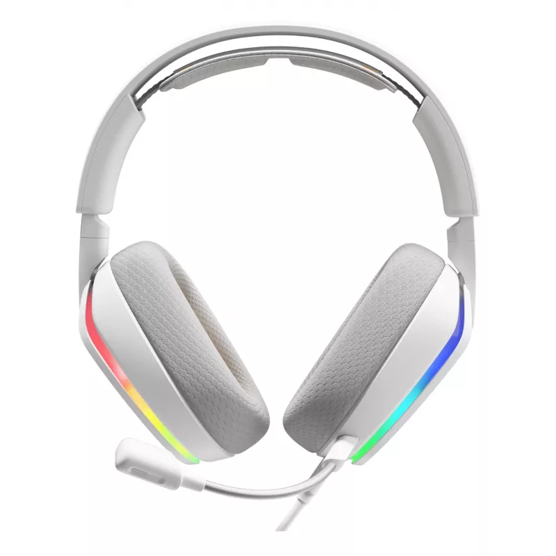 Glorious Gaming Glorious GHS Eternal - auriculares gaming estéreo RGB para PC, PS5, PS4, Switch - drivers angulares ajustados individualmente, micrófono extraíble ajustable y cristalino, USB-C - duraderos, comodidad para todo el día y la noche - blanco