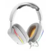 Glorious Gaming Glorious GHS Eternal - auriculares gaming estéreo RGB para PC, PS5, PS4, Switch - drivers angulares ajustados individualmente, micrófono extraíble ajustable y cristalino, USB-C - duraderos, comodidad para todo el día y la noche - blanco