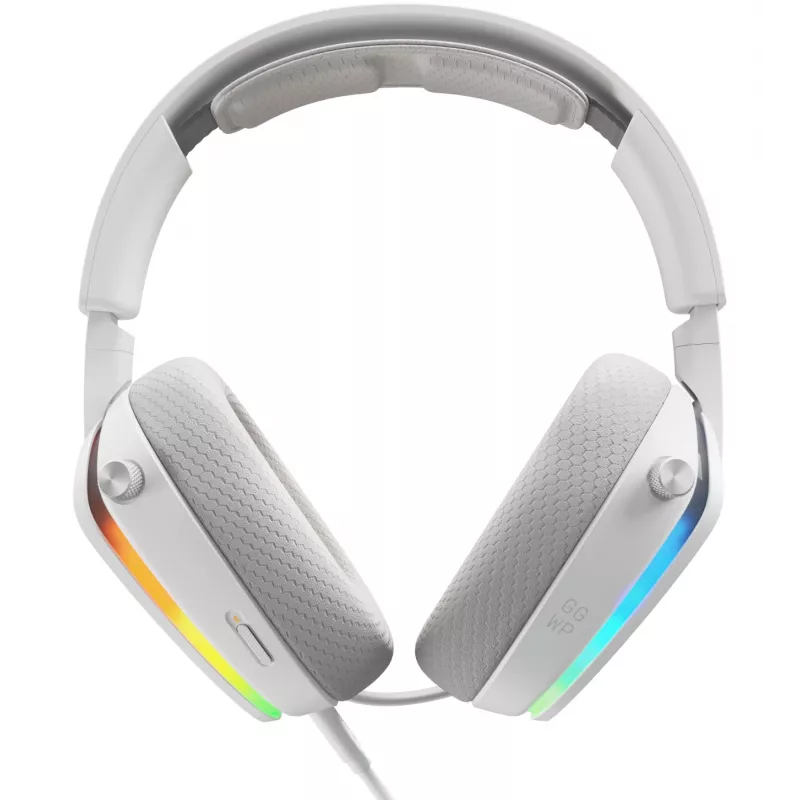 Glorious Gaming Glorious GHS Eternal - auriculares gaming estéreo RGB para PC, PS5, PS4, Switch - drivers angulares ajustados individualmente, micrófono extraíble ajustable y cristalino, USB-C - duraderos, comodidad para todo el día y la noche - blanco