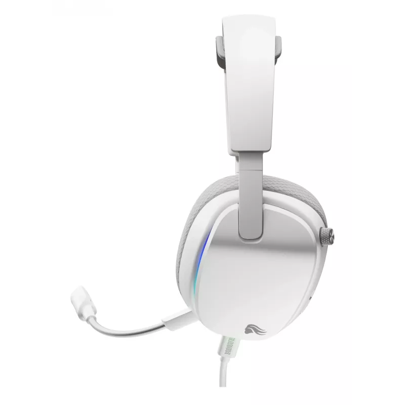 Glorious Gaming Glorious GHS Eternal - auriculares gaming estéreo RGB para PC, PS5, PS4, Switch - drivers angulares ajustados individualmente, micrófono extraíble ajustable y cristalino, USB-C - duraderos, comodidad para todo el día y la noche - blanco