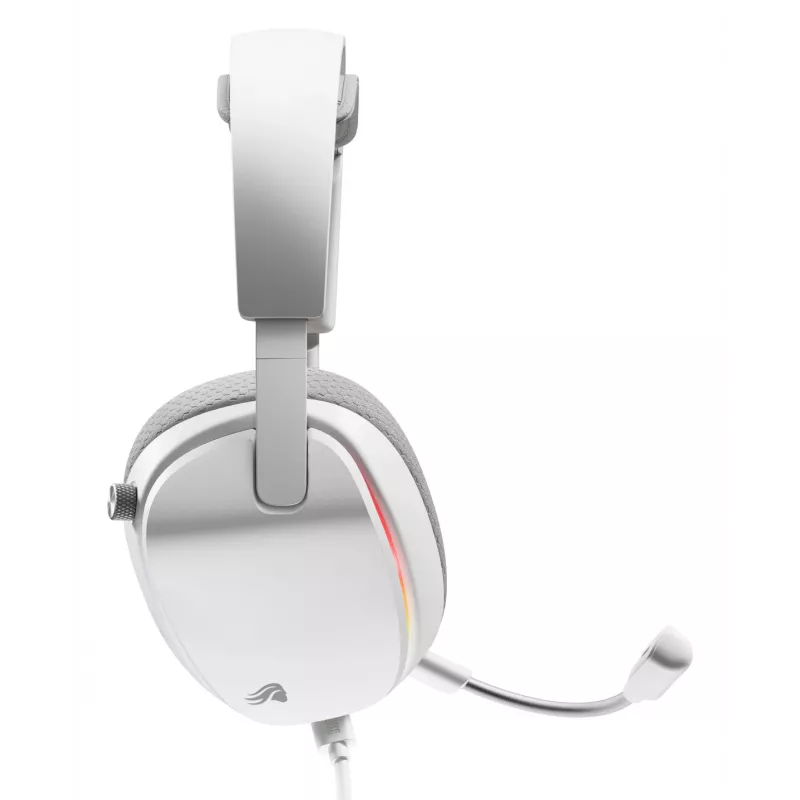 Glorious Gaming Glorious GHS Eternal - auriculares gaming estéreo RGB para PC, PS5, PS4, Switch - drivers angulares ajustados individualmente, micrófono extraíble ajustable y cristalino, USB-C - duraderos, comodidad para todo el día y la noche - blanco