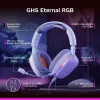Glorious Gaming Glorious GHS Eternal - auriculares gaming estéreo RGB para PC, PS5, PS4, Switch - drivers angulares ajustados individualmente, micrófono extraíble ajustable y cristalino, USB-C - duraderos, comodidad para todo el día y la noche - blanco